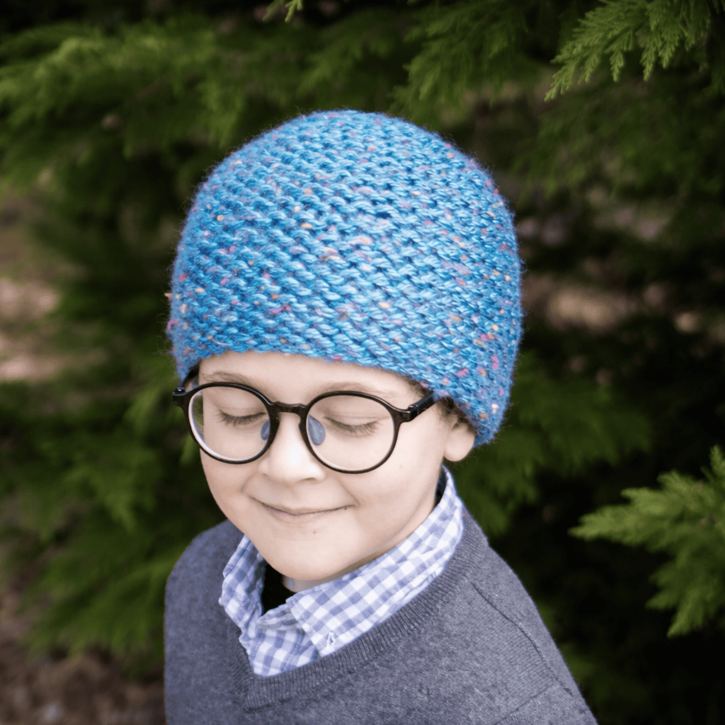 Easy Kids Garter Stitch Hat Knitting Pattern (Beginner-Friendly & Knit Flat)