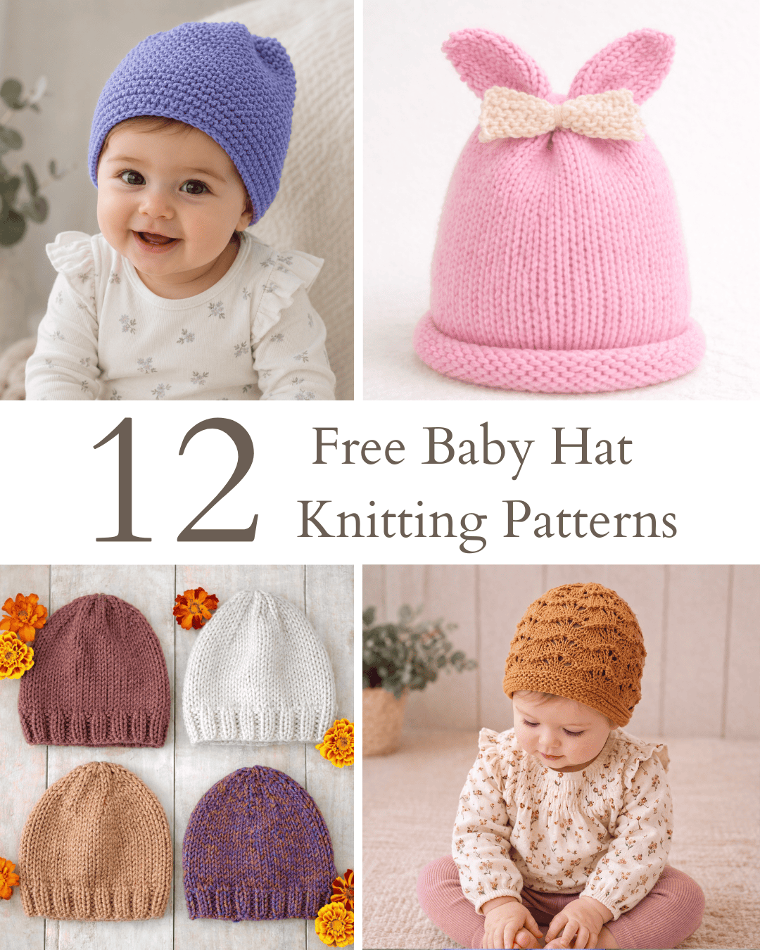 12 Free Baby Hat Knitting Patterns (Easy + Adorable Projects)