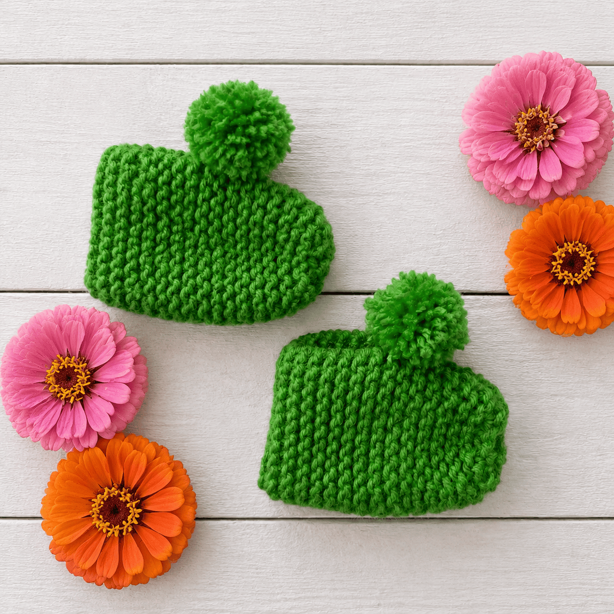 1 Hour Easy Flat Knit Baby Booties Pattern
