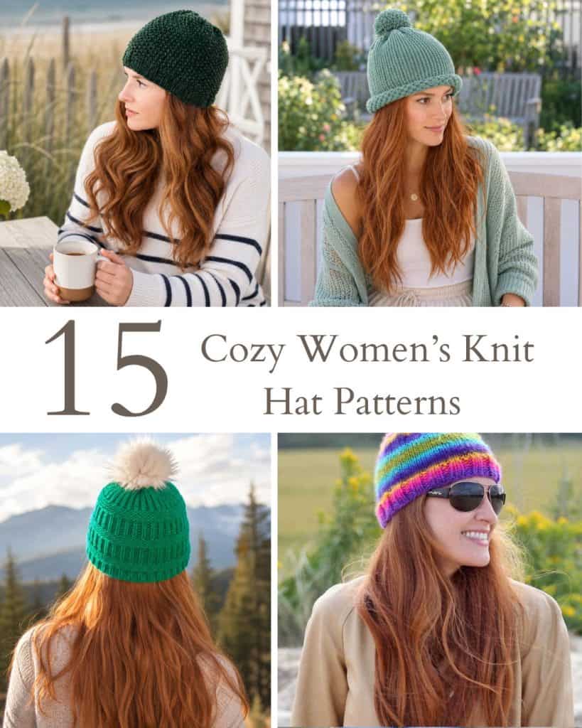 15 Cozy Women’s Knit Hat Patterns You’ll Want to Cast On Today