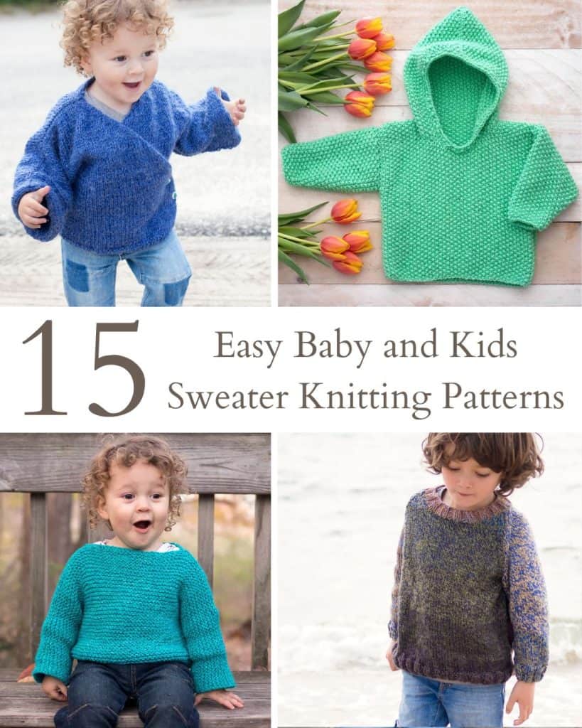 15 Easy Baby and Kids Sweater Knitting Patterns You'll Want to Make