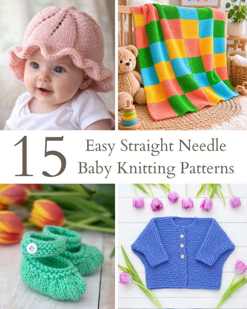 15 Easy Straight Needle Baby Knitting Patterns (Beginner-Friendly + No Circular Needles)