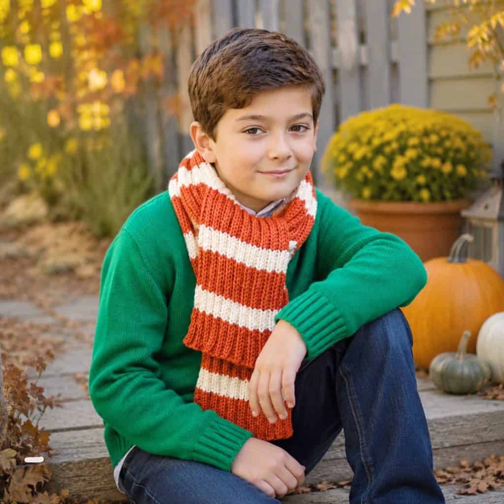 Easy Stripe Scarf Knitting Pattern for Kids (Beginner-Friendly & Cozy)
