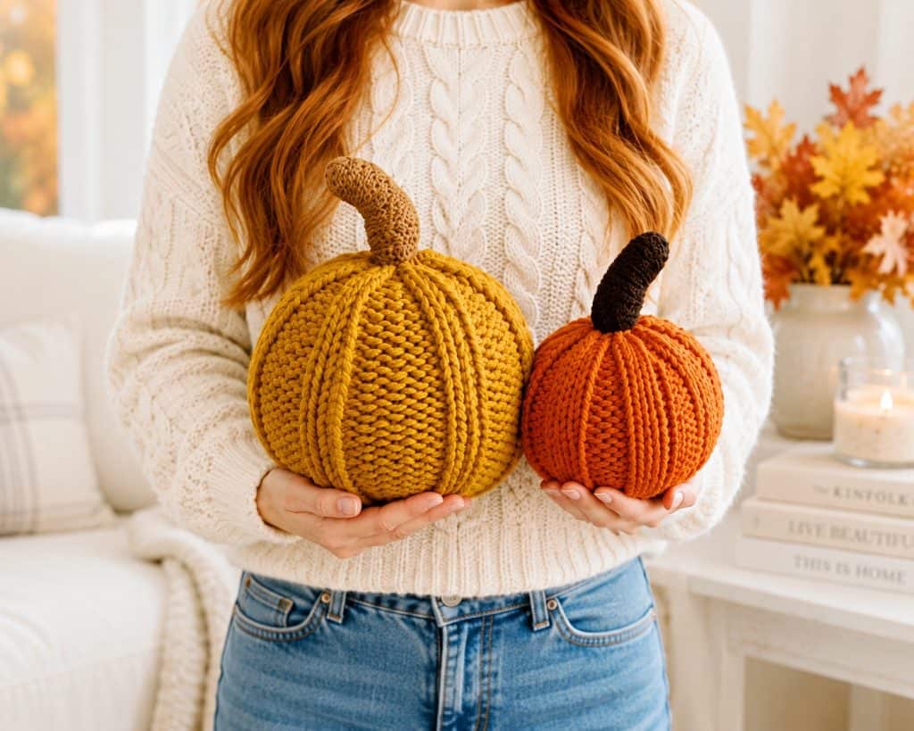15 Easy Fall Knitting Patterns for Beginners (Cozy Hats, Scarves, Pumpkins & More)