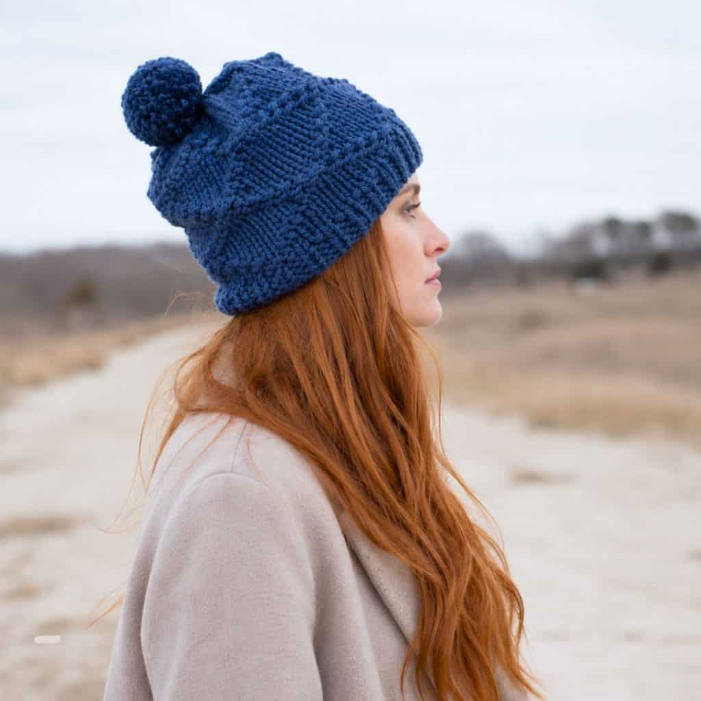 Diamond Knit Hat Pattern (Easy Super Bulky Knit Hat in the Round)