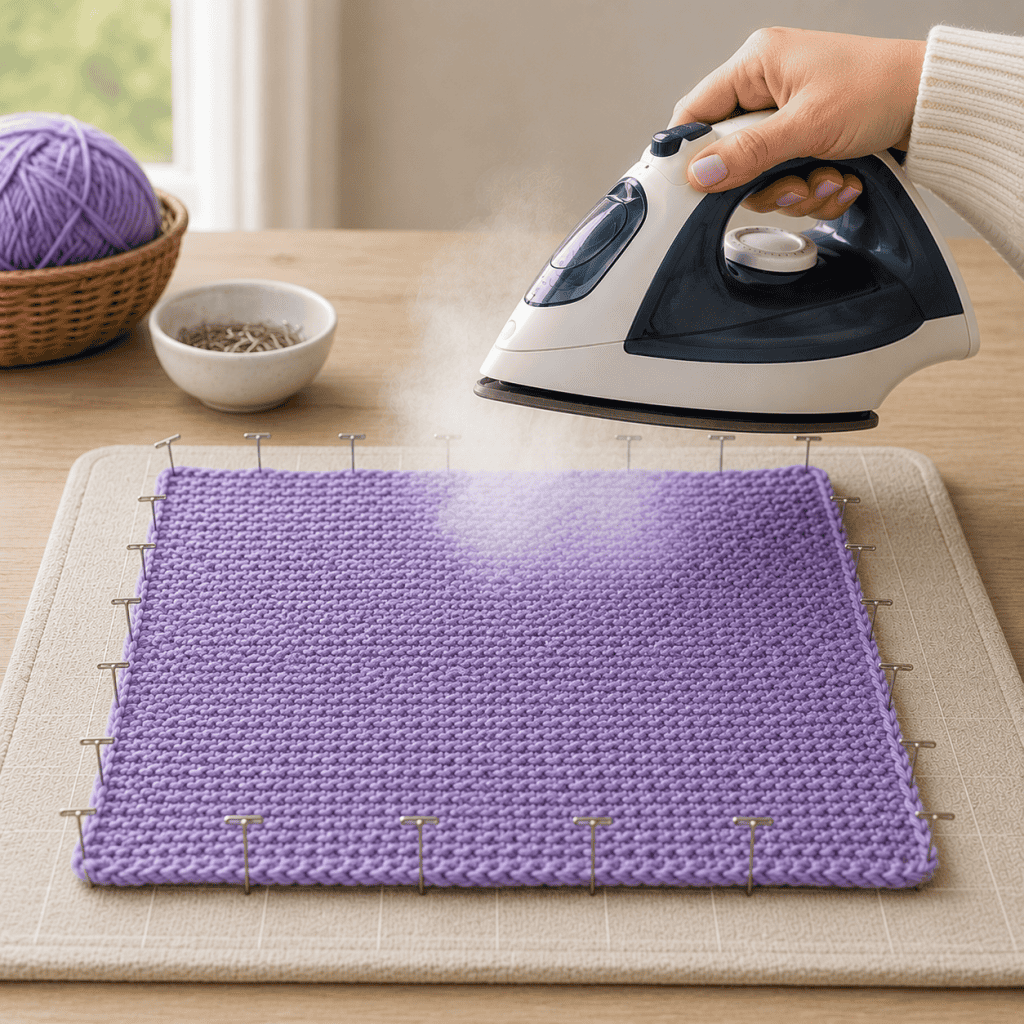 How to Steam Block Acrylic Yarn (Easy Step-by-Step Guide for Knitters & Crocheters)