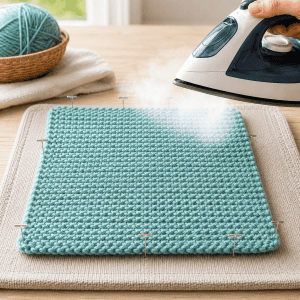 How to Steam Block Acrylic Yarn (Easy Step-by-Step Guide for Knitters & Crocheters)