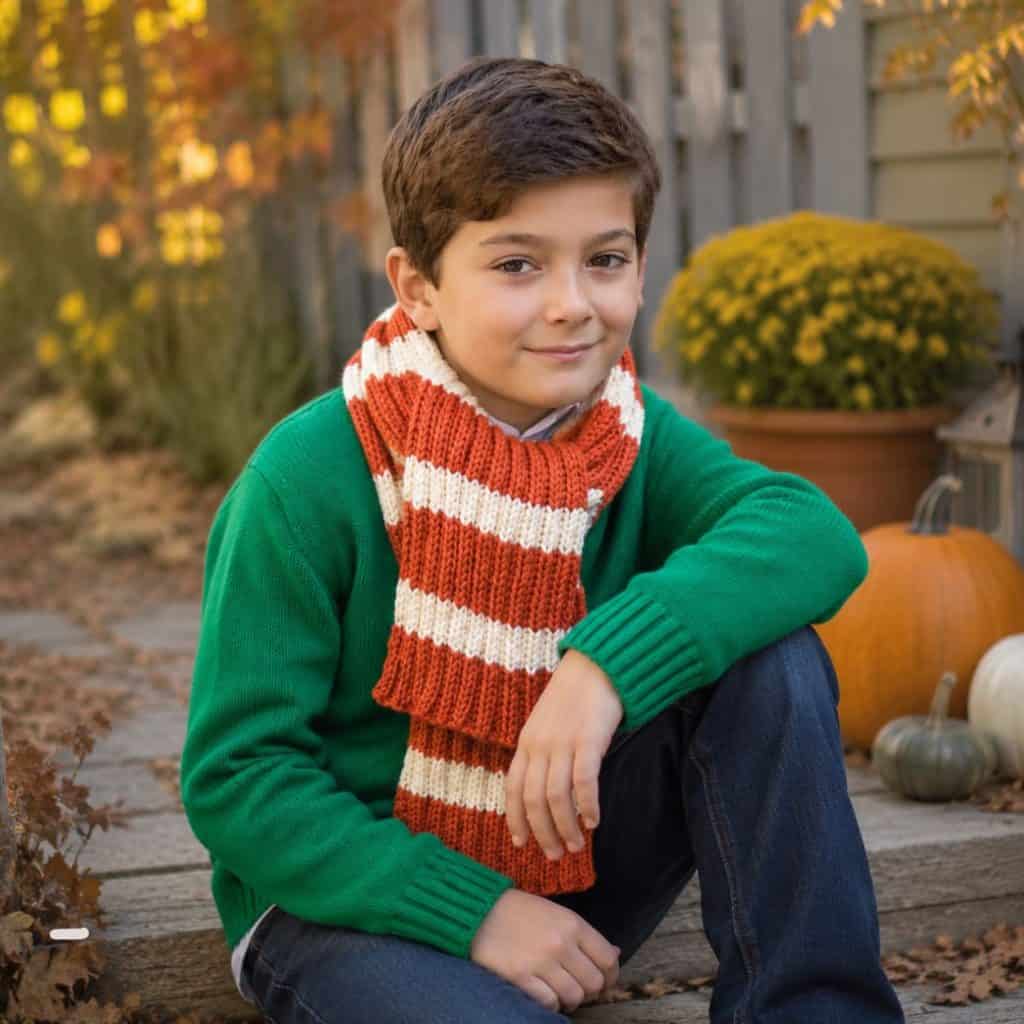 Easy Stripe Scarf Knitting Pattern for Kids (Beginner-Friendly & Cozy)