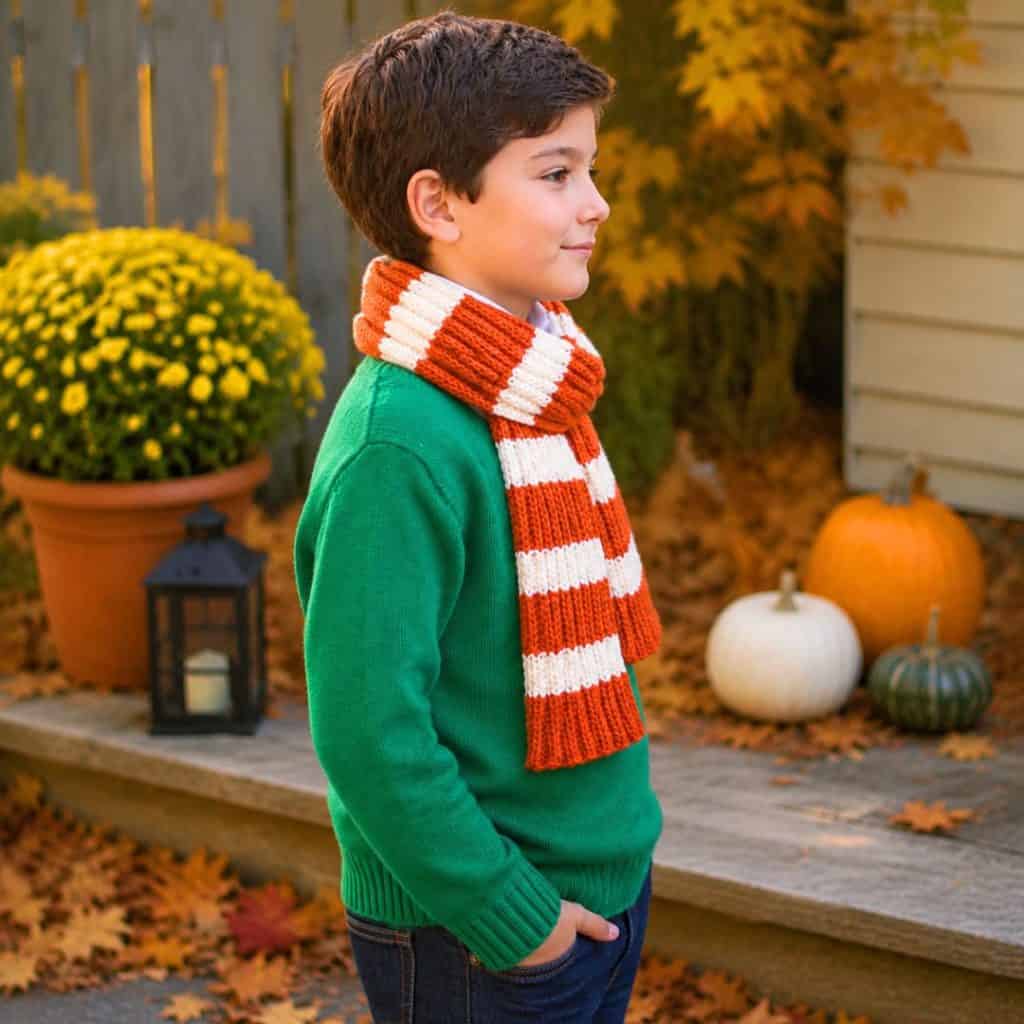 Easy Stripe Scarf Knitting Pattern for Kids (Beginner-Friendly & Cozy)