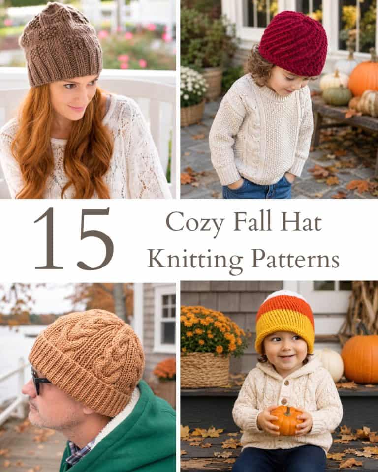 15 Cozy Fall Hat Knitting Patterns (Easy & Beginner-Friendly Designs)