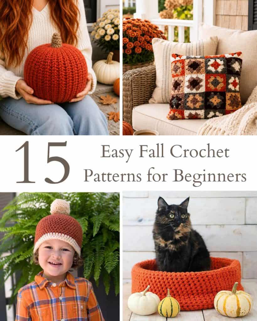 15 Easy Fall Crochet Patterns for Beginners (Cozy & Simple Autumn Projects)
