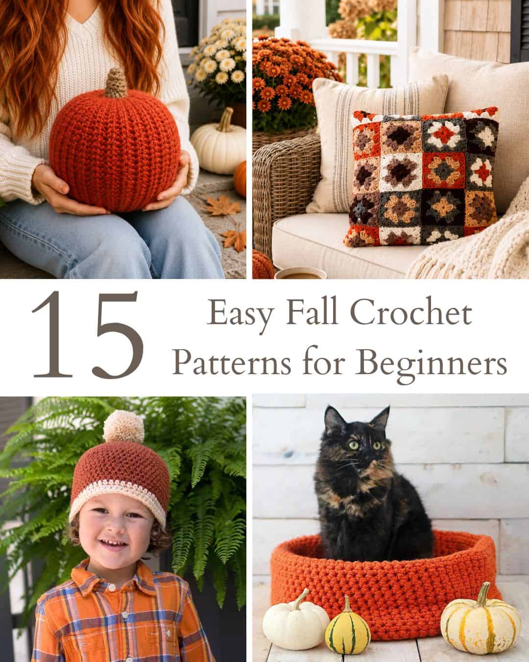 15 Easy Fall Crochet Patterns for Beginners (Cozy & Simple Autumn Projects)