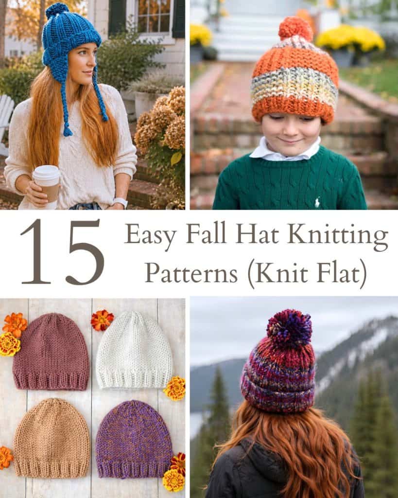 15 Easy Fall Hat Knitting Patterns Knit Flat (Beginner-Friendly Designs)