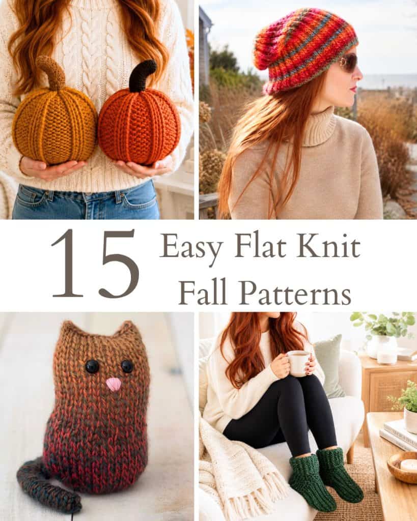 15 Easy Fall Knitting Patterns (Knit Flat on Straight Needles)