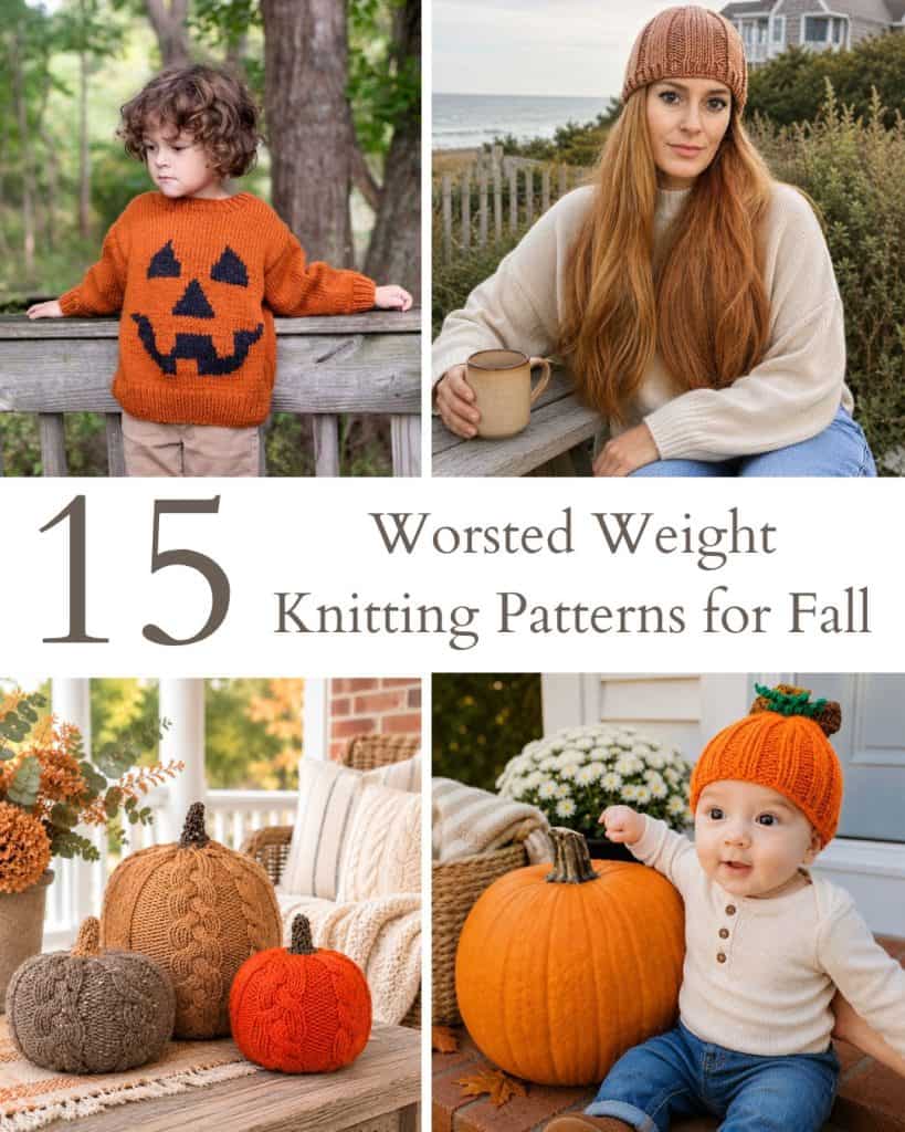 15 Cozy Worsted Weight Knitting Patterns for Fall (Easy & Beginner-Friendly)