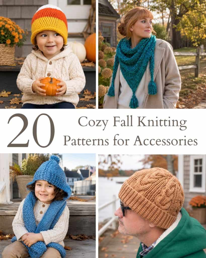 20 Cozy Fall Knitting Patterns for Beginners (Hats, Scarves & More)