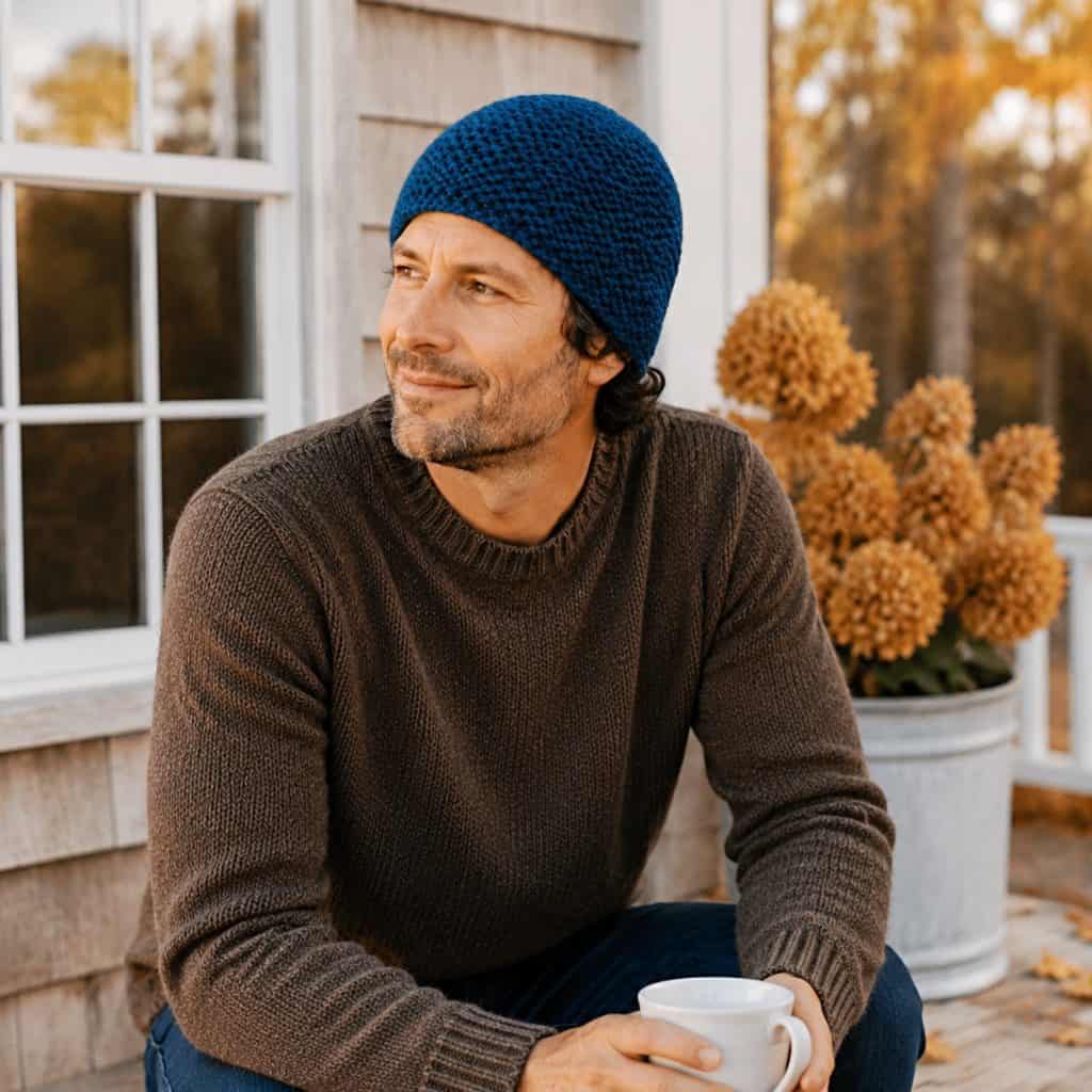 Easy Men’s Garter Stitch Hat Knitting Pattern (Beginner-Friendly & Knit Flat)