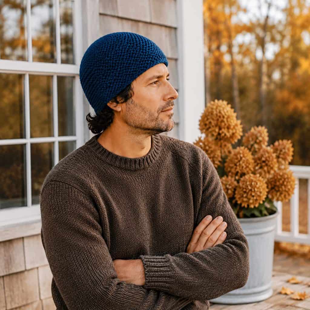 Easy Men’s Garter Stitch Hat Knitting Pattern (Beginner-Friendly & Knit Flat)