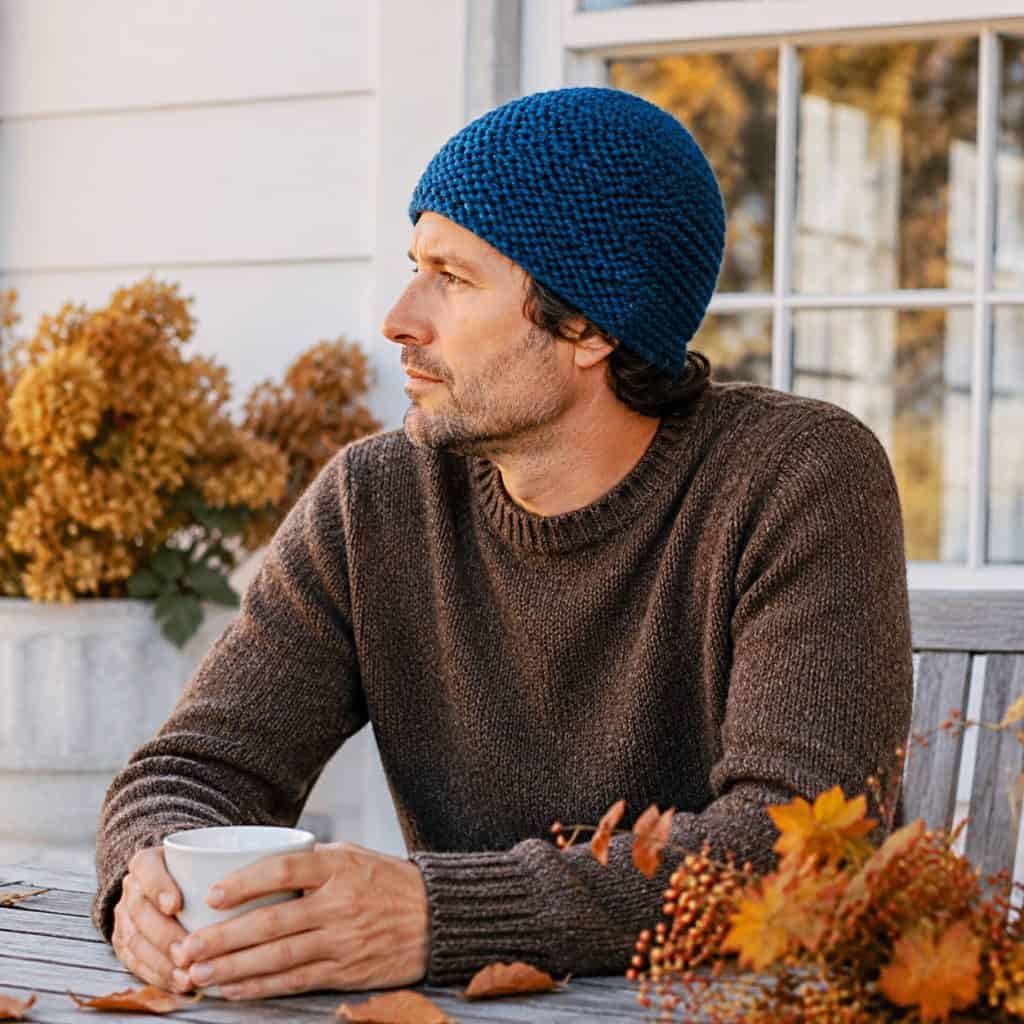 Easy Men’s Garter Stitch Hat Knitting Pattern (Beginner-Friendly & Knit Flat)