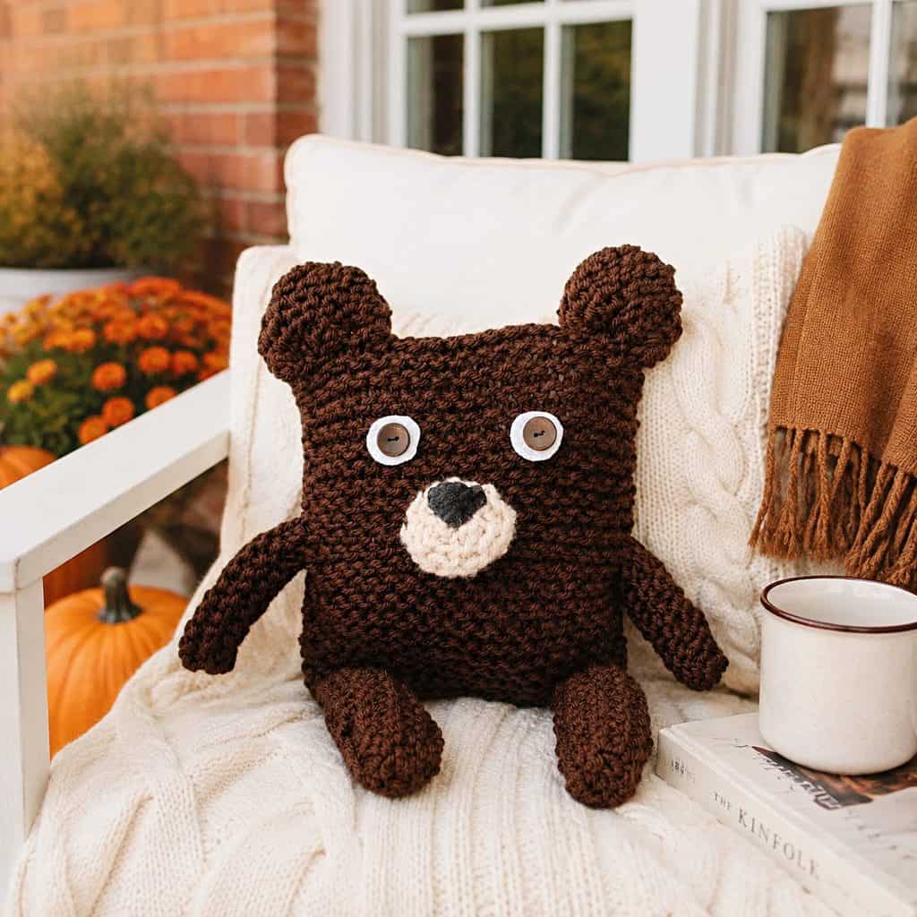 Easy Knit Bear From a Square (Beginner-Friendly Plush Pattern)