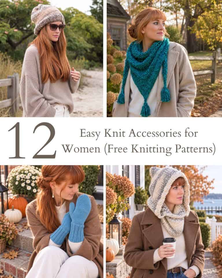 12 Easy Knit Accessories for Women (Free Knitting Patterns)