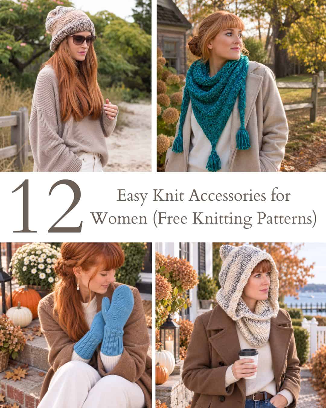 12 Easy Knit Accessories for Women (Free Knitting Patterns)