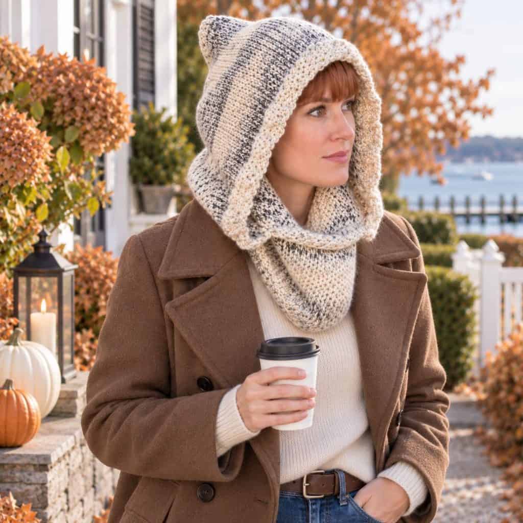 Easy Hooded Cowl Knitting Pattern (Cozy & Beginner-Friendly)