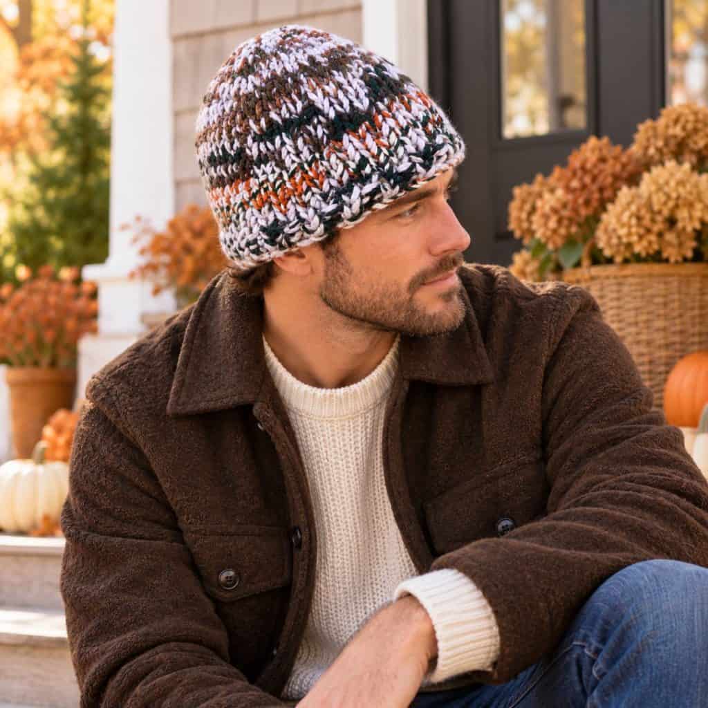 Men’s Triple Knit Hat Knitting Pattern (Super Bulky + Knit in the Round)
