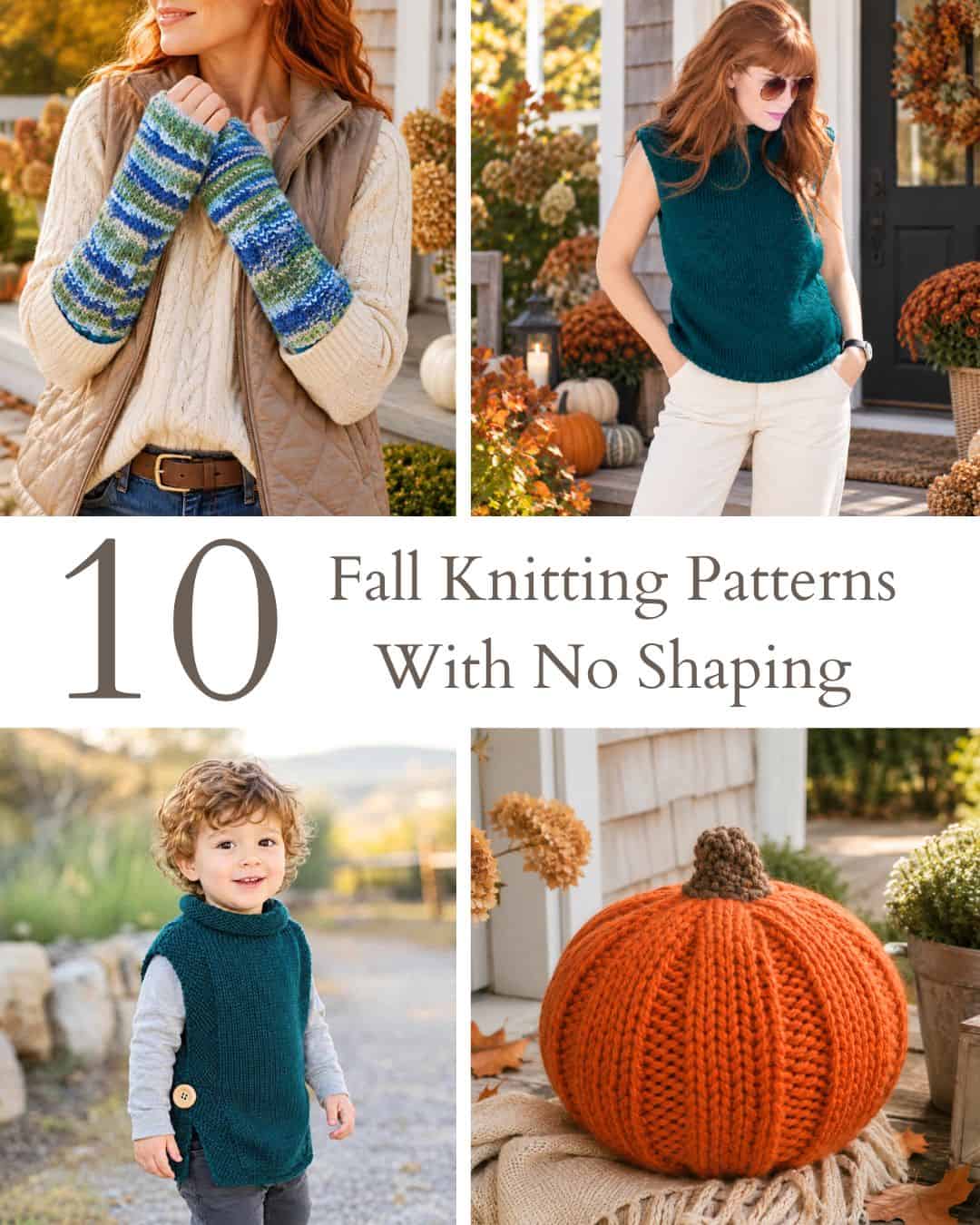 10 Fall Knitting Patterns With No Shaping
