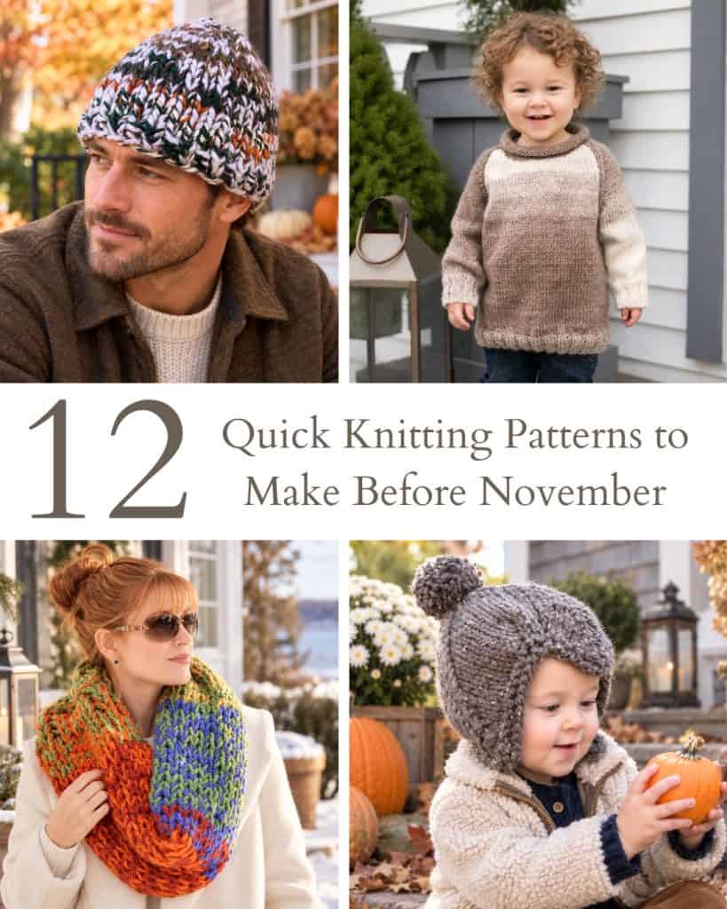 12 Quick Knitting Patterns to Make Before November