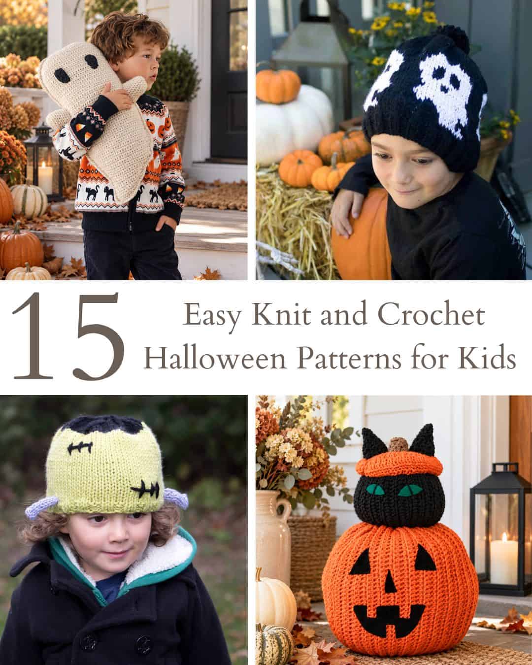 15 Easy Knit and Crochet Halloween Patterns for Kids
